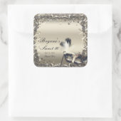 白金ゴールド仮装マスクボエレガントールパーティー スクエアシール (バッグ)