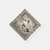 白金ゴールド仮装マスクボエレガントールパーティー スタンダードカクテルナプキン (角)