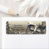 白金ゴールド仮装マスクボエレガントールパーティー ラベル (インサイチュ)