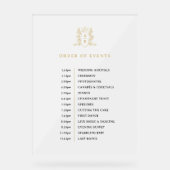 白金ゴールド冠モノグラムイベントの結婚順序 アクリルサイン (正面)