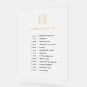 白金ゴールド冠モノグラムイベントの結婚順序 アクリルサイン (傾斜)