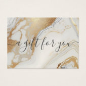 白金ゴールド大理石ビジネスギフト証明書 (正面)