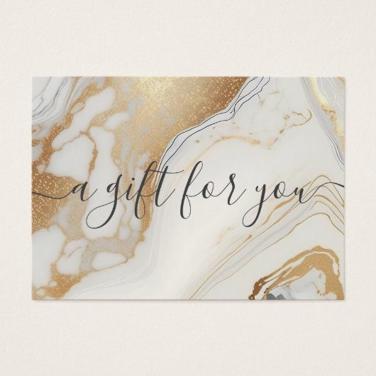 白金ゴールド大理石ビジネスギフト証明書 (正面)