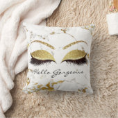 白金ゴールド大理石メイクアップまぶしハローゴージャス クッション (ブランケット)