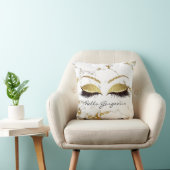 白金ゴールド大理石メイクアップまぶしハローゴージャス クッション (椅子)