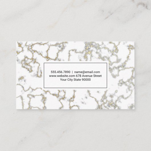 白金ゴールド大理石 |不動産実在代理業者 名刺 (裏面)