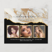 白金ゴールド大理石Agateメイクアップアーティストの写真 チラシ (正面)