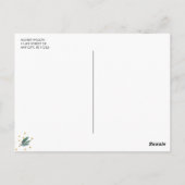 白金ゴールド感謝していフローラユー ポストカード (裏面)