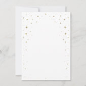 白金ゴールド星天日が差すこと表番号 招待状 (裏面)