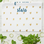 白金ゴールド星 キッチンタオル (折り畳み)