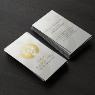 白金ゴールド書道ヨガ瞑想禅シンボル 名刺