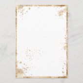 白金ゴールド素朴結婚フローラ 招待状 (裏面)