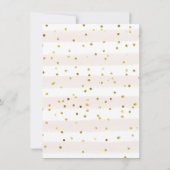 白金ゴールド茶パーティー恐竜1歳の誕生日 招待状 (裏面)