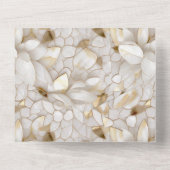 白金ゴールド蓮の花 オールインワン招待状 (裏面)