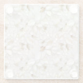 白金ゴールド蓮の花 ガラスコースター (裏面)