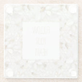 白金ゴールド蓮の花 ガラスコースター (裏面)