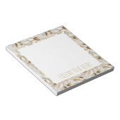 白金ゴールド蓮の花 ノートパッド (アングル)