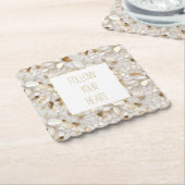 白金ゴールド蓮の花 ペーパーコースター (アングル)