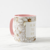 白金ゴールド蓮の花 マグカップ (正面左)