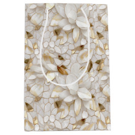 白金ゴールド蓮の花 ミディアムペーパーバッグ