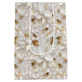 白金ゴールド蓮の花 ミディアムペーパーバッグ (裏面)