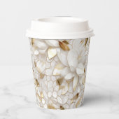 白金ゴールド蓮の花 紙コップ (裏面)