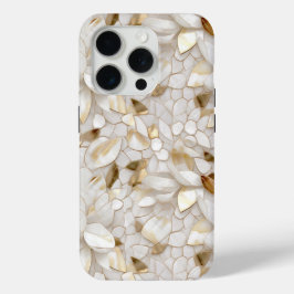白金ゴールド蓮の花 iPhone 15 PROケース