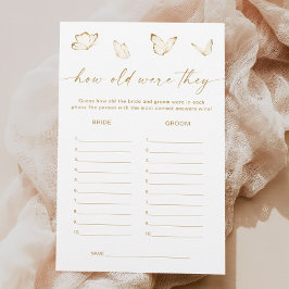 白金ゴールド蝶ブライダルシャワー推測エイジゲーム