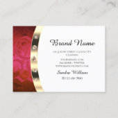 白金ゴールド（ピンク赤グラデーション大理石モノグラム） 名刺 (裏面)