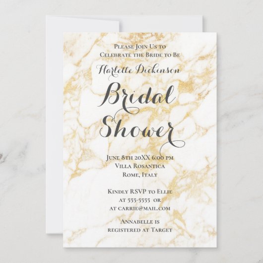 白金大理石 招待状 (正面)