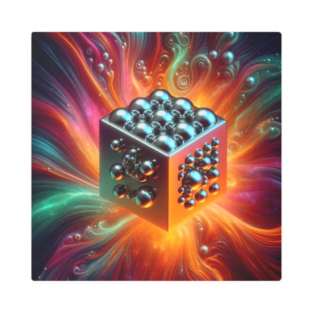 白金球 メタルプリント (正面)