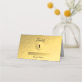 白金箔風の輝きを放つモダンなテーブル席 プレイスカード (裏面)