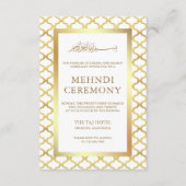 白金色モロッカン クワトロフィール ムスリム メヘンディ エンクロージャーカード (正面)