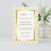 白金色モロッカン クワトロフィール ムスリム メヘンディ エンクロージャーカード (スタンド正面)