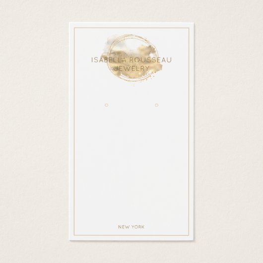 白金金ゴールドグリッタージュエリーイヤリングディスプレイカード (正面)