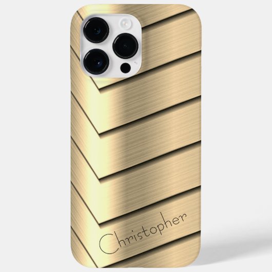 白金金ゴールドステンレス鋼プリント Case-Mate iPhoneケース (裏面)