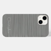白金銀ステンレス鋼プリント Case-Mate iPhoneケース (裏面 (横))