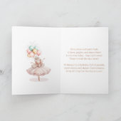 *白金髪のバレリーナ 10歳誕生日カード カード (内部)