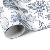 白銀のクリスマス模様 ラッピングペーパー (ロールコーナー)