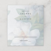 白銀のハナミズキ結婚の花 プレイスカード (外部開封)