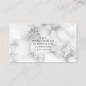 白銀の大理石ラグジュアリーエレガントグロームデザイナー 名刺 (裏面)