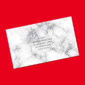 白銀の大理石ラグジュアリーエレガントグロームデザイナー 名刺