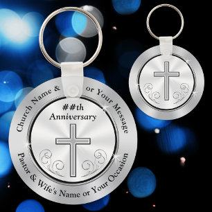 白銀の教会のパーソナライズされたパーティーの好意 キーホルダー