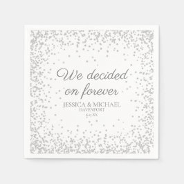 白銀の輝き ウェディング 私たち永遠を決めた スタンダードカクテルナプキン