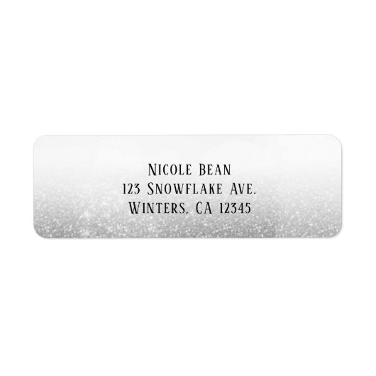 白銀の輝き グラマラスなスパークル ラベル (正面)