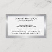 白銀シンプルデザイン名刺 名刺 (裏面)