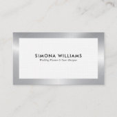白銀シンプルデザイン名刺 名刺 (正面)