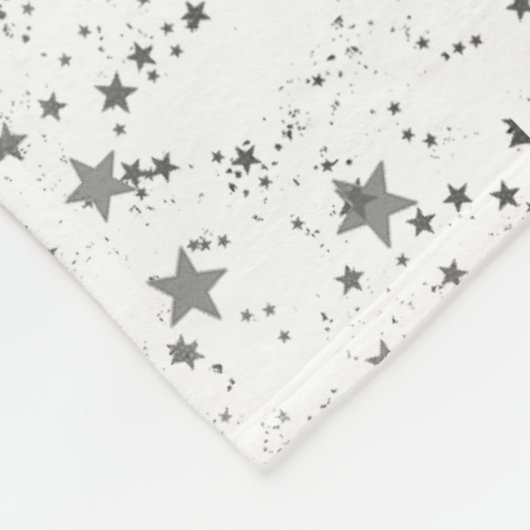 白銀星付きシルバーロータス曼荼羅 フリースブランケット (角)