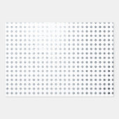 白銀水玉模様包装紙 箔ラッピングペーパーシート (正面2)