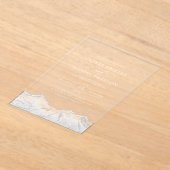 白銀瑪瑙エレガントモダン結婚の アクリル招待状 (レイダウン)